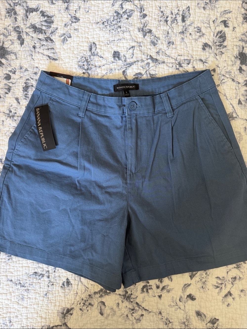 Banana Republic Slate Blue Tailored Bermuda Shorts